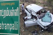 Car Tyre Blast near Natrampalli 5 injured including DMK MLA daughter ans