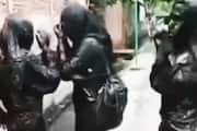 three girls falls into drain from bike video 