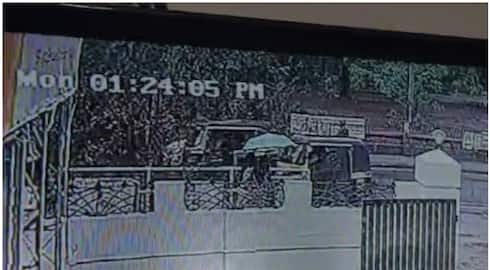 tree fall on cars in thrissur cctv visuals out