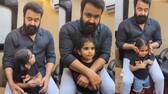 actor mohanlal funny video with baby girl fan, mohanlal birthday may 21st 