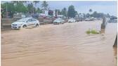 waterlogging and traffic jam on national highway Passengers distressed