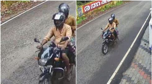 two people on a bike and broke the necklace in balaramapuram trivandrum; CCTV footage is out 