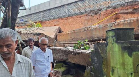 kozhikode wall collapse damages decided to fix on contractor's liability says pta rahim