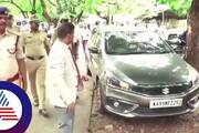 Lockup death case: miscreants pelted stones on Channagiri police station at davanagere rav