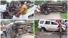 car accident kollam chadayamangalam one seriously injured 