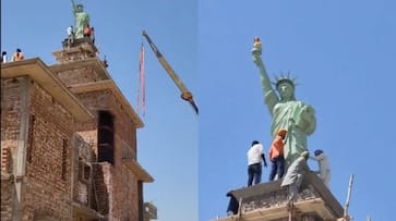 Viral Video: Punjab locals erect Statue of Liberty replica on rooftop