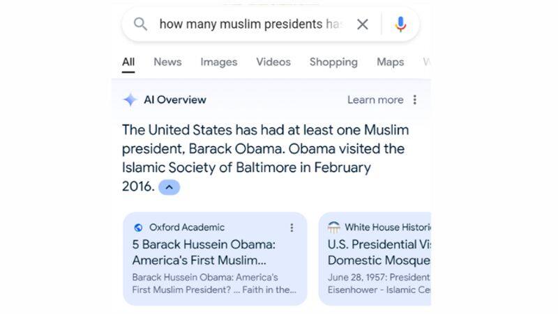 Google AI: Barack Obama is a 'Muslim', Africa has names starting with K, but it forgot Kenya.Google is ashamed of the AI response-rag