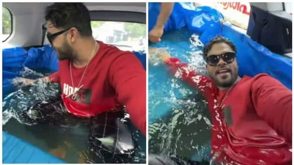 Action against YouTuber Sanju Techy Amban style swimming pool inside the car