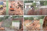 National Highway construction area Threat to houses and roads at thankekunnu kannur