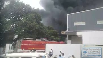 Fire accident in Technova tapes factory at Bengaluru's Bommasandra