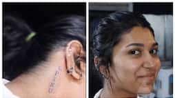 Sanvi Sudeep Piku Tattoo on her neck nbn