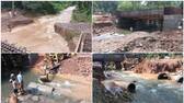 new road constructed with in half an hour heavy rain road washed away in kannur