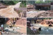 new road constructed with in half an hour heavy rain road washed away in kannur