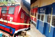 school painted in the shape of train attracts students and localites 
