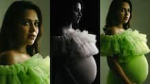 Amala paul green gown maternity photoshoot viral 