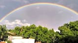Coimbatore Mild Rain Created a beautiful rainbow videos viral in social media ans