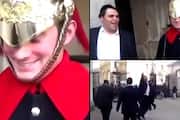 Rare moment shows Buckingham Palace visitor cracking Royal Guard's stiff upper lip! (WATCH) AJR
