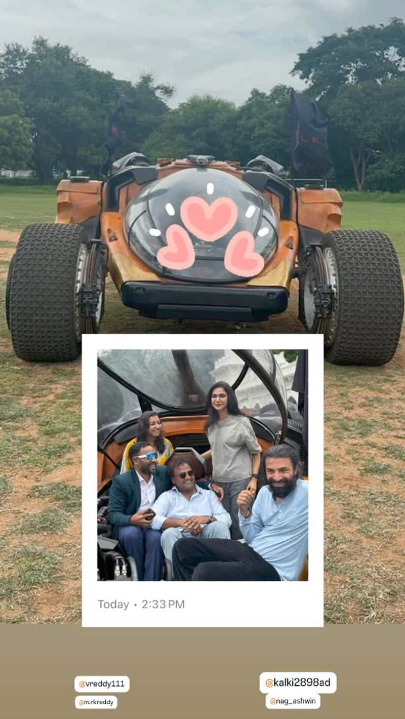 Allu Arjun wife Allu Sneha with Kalki moive Bujji Car dtr