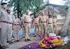 Thanjavur Police Force Sniffier Dog Cesar died after 9 years of duty funeral in DIG Office ans