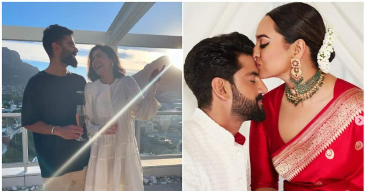 From Virat Kohli calling Anushka to Zaheer holding Sonakshi's heels; 5  Times celeb husbands were major goals