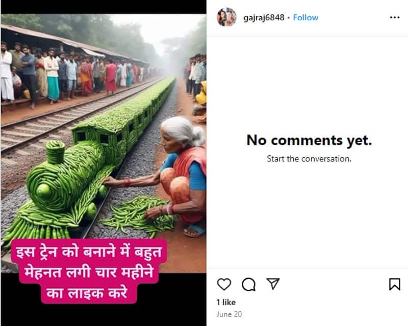 Fact Check image of Train Made With Chillis real or false