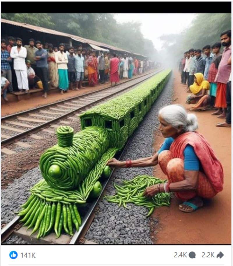 Fact Check image of Train Made With Chillis real or false