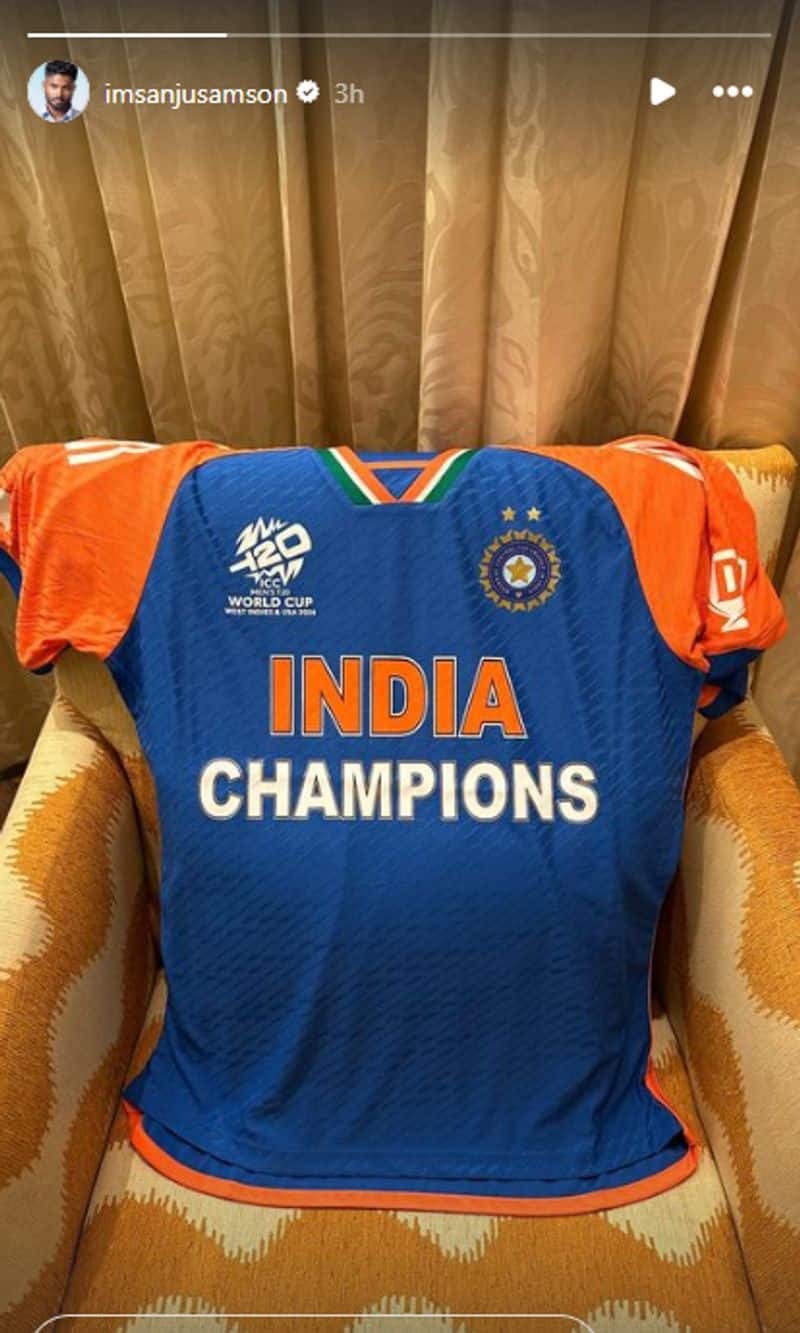 Sanju Samson Unveils Team India's New T20I World Cup Champions Jersey