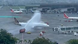 T20 World Cup 2024 champions' flight gets water salute at Mumbai airport; WATCH viral video snt