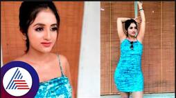 Anchor Jhanvi R flaunts Blue mini dress netizens surprised for her youthfulness vcs