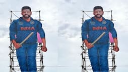 43rd birthday.. Fans cut out 100 feet for Dhoni tvk