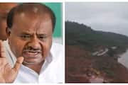 HD Kumaraswamy visits Landslide in Ankola Shirur nbn
