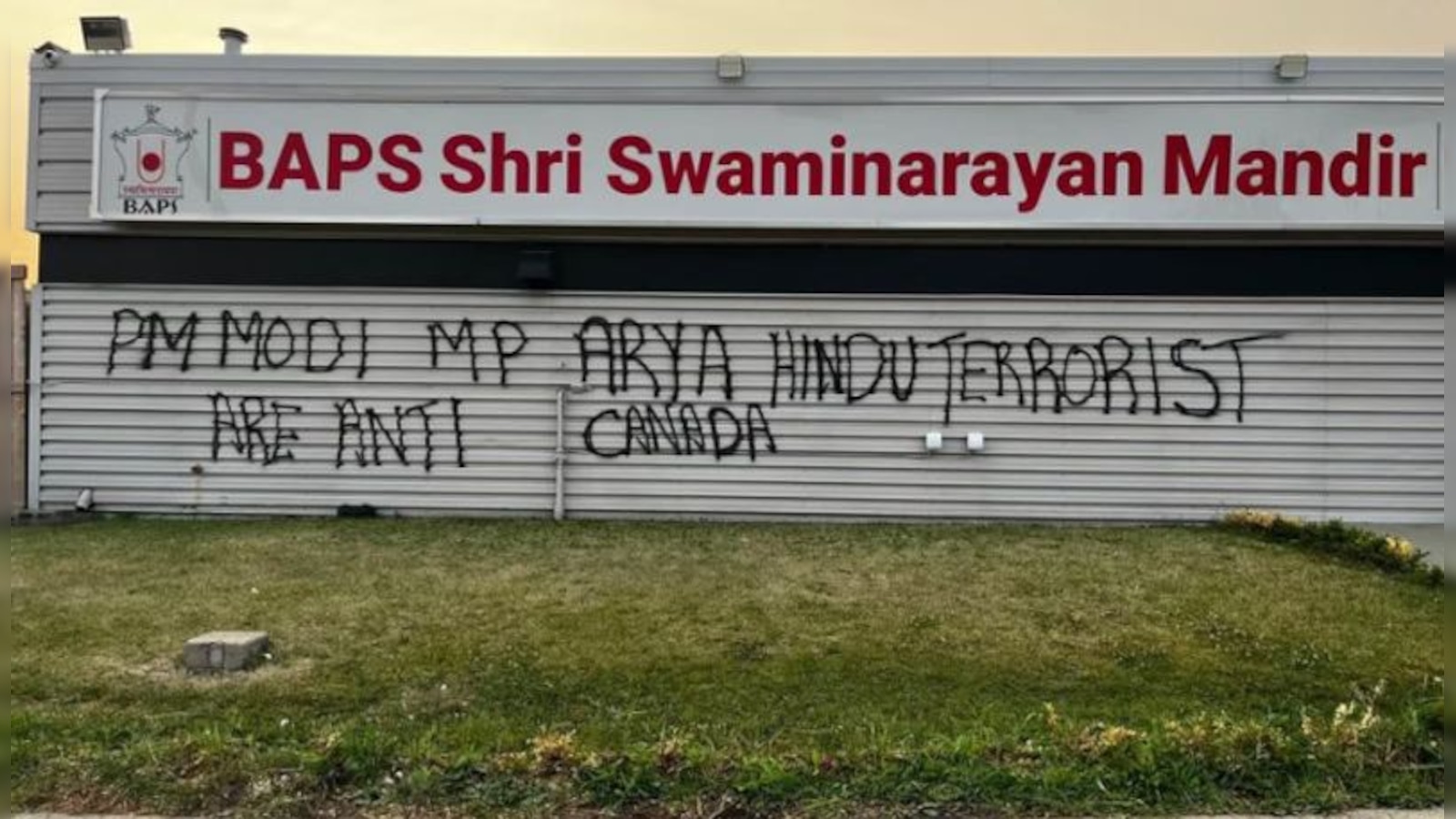 BAPS Swaminarayan Temple defaced in Canada with anti-India graffiti