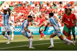 Argentina s late goal disallowed as Morroco win chaotic clash Olympic men s football opener