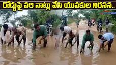 Paddy fields on the road Innovative Protest Over Damaged