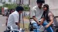 A romantic couple has been fined Rs 13,000 for traveling dangerously on a two-wheeler in Tirupur vel