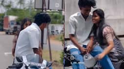 A romantic couple has been fined Rs 13,000 for traveling dangerously on a two-wheeler in Tirupur vel