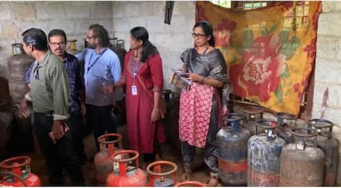 Kozhikode cooking gas refilling center which was operating illegally in the residential area