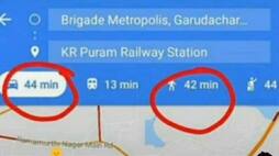 Google Maps shows walking 6 km Is faster than driving in Bengaluru san