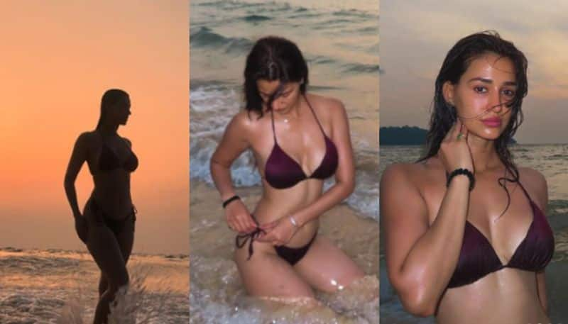 SEXY Photos: Disha Patani looks SUPER HOT in BIKINI as she takes a dip in the beach [PICTURES]