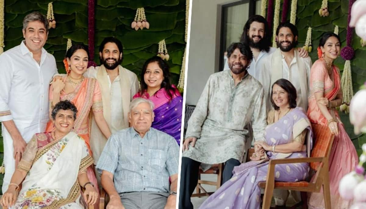 Sobhita Dhulipala joins 'The Akkineni' for family photos, poses with Naga Chaitanya, Nagarjuna and others