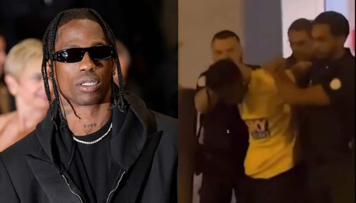 Travis Scott ARRESTED? Video shows rapper getting dragged from Paris hotel in handcuffs