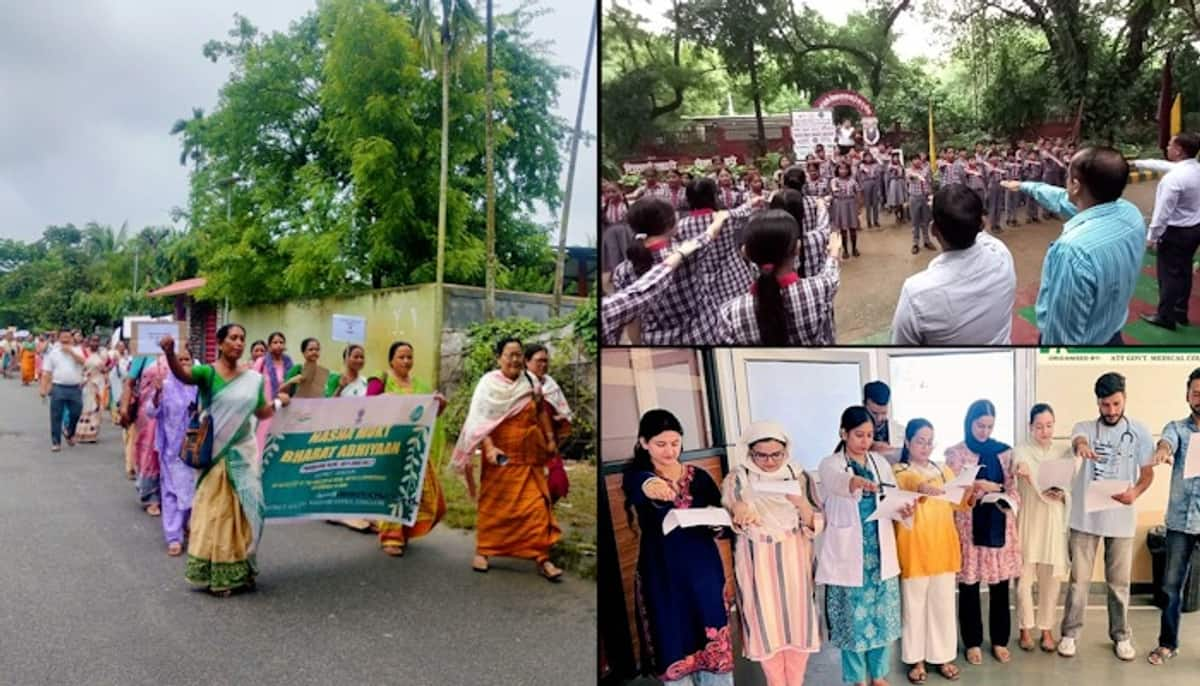 Students, officials and citizens nationwide join hands in 'Nasha Mukt Bharat' pledge (WATCH)