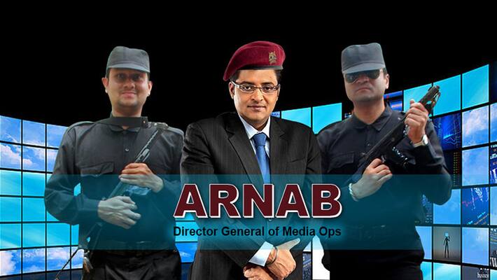 Rivals panelists shudder as Arnab goes commando Rivals panelists shudder as Arnab goes commando