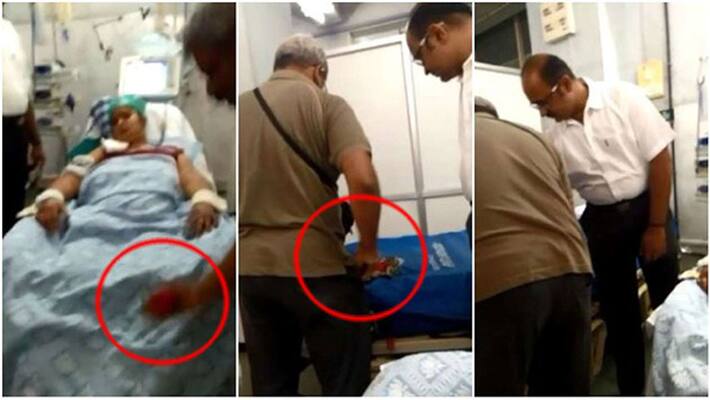 man doin rituals on patient in icu man doin rituals on patient in icu