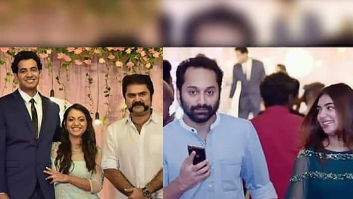 Fahadh Nazriya and other celebs at V K Prakashs daughters wedding party Fahadh Nazriya and other celebs at V K Prakashs daughters wedding party