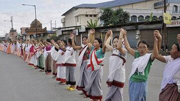 Manipur residents stage protest opposing Citizenship Amendment Bill