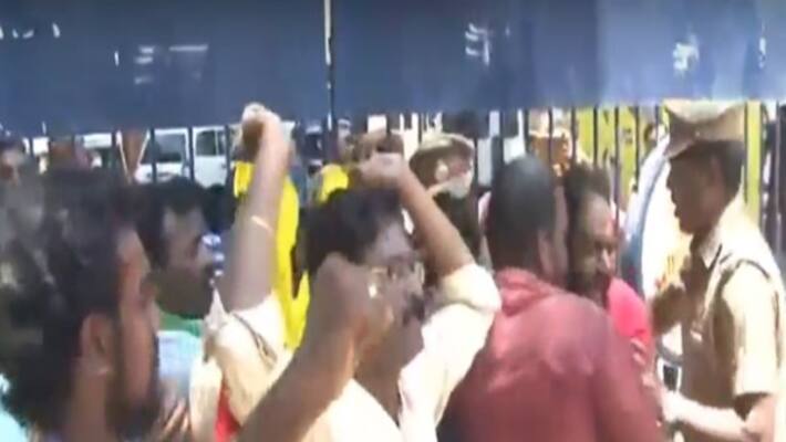 Chepauk Ground locking struggle Tamil Valvurimai Katchi Chepauk Ground locking struggle Tamil Valvurimai Katchi