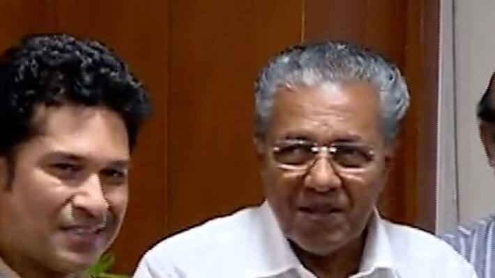 Sachin Tendulkar visits Chief Minister Pinarayi Vijayan Sachin Tendulkar visits Chief Minister Pinarayi Vijayan