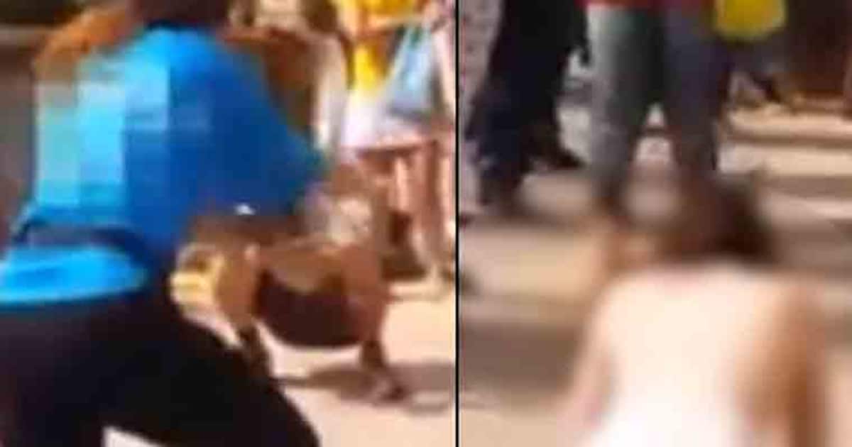 Woman rubs bare breasts in man's face to 'teach him a lesson' as stunned  crowd look on - World News - Mirror Online