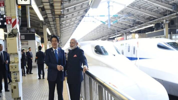 India first Bullet Train project flagged off by PM Modi and Shinzo Abe India first Bullet Train project flagged off by PM Modi and Shinzo Abe